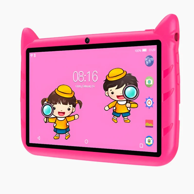 MEELANO 7 Tommer Børnetablet – Android 13 Tablet til Børn med 4GB RAM, 64GB Lager, 5G WiFi, Blå eller Pink Pink