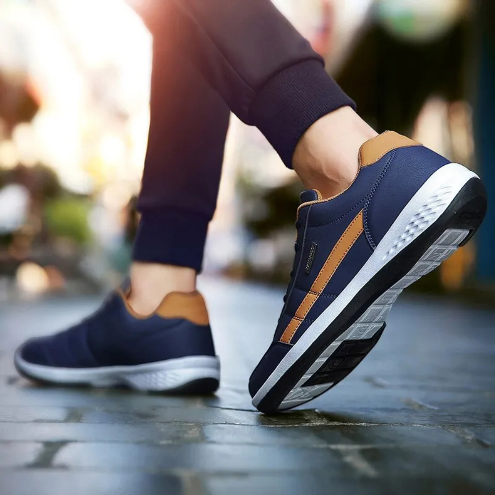 MEELANO Mands Læder Sneakers Med Komfort Og Støtte