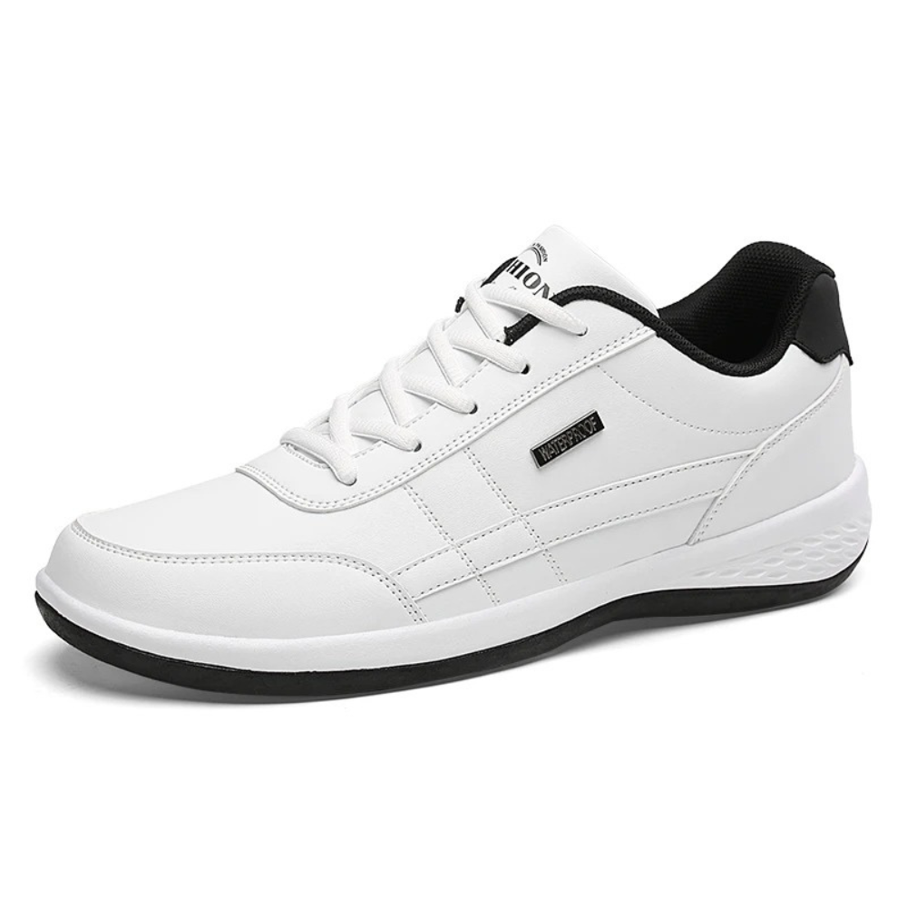 MEELANO Mands Læder Sneakers Med Komfort Og Støtte Hvid