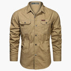 MEELANO Calico | Outdoor Skjorte med Brystlommer og Knaplukning – Holdbar & Stilfuld til Hverdag og Fritid Khaki