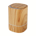 MEELANO Luksus Aromaterapi-Diffuser & Luftfugter – Aroma Diffuser med Trælook, Duftspreder til Æteriske Olier – ZenAir Orange træmønster