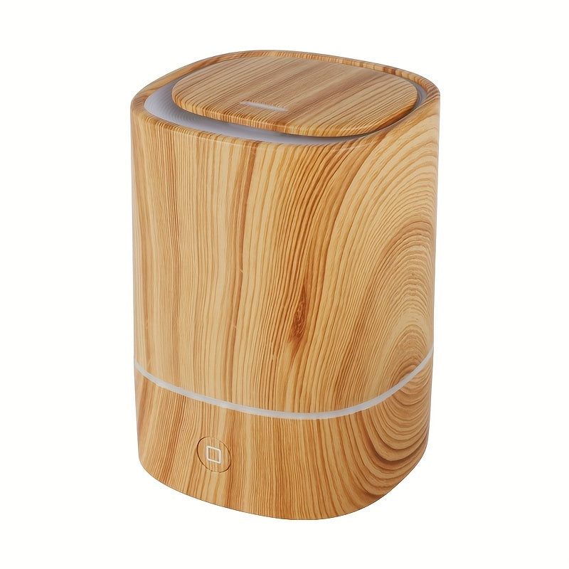 MEELANO Luksus Aromaterapi-Diffuser & Luftfugter – Aroma Diffuser med Trælook, Duftspreder til Æteriske Olier – ZenAir Orange træmønster