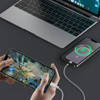 MEELANO Slank Powerbank Trådløs Magnetisk Oplader Hurtig Opladning
