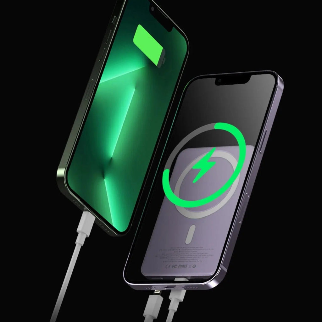 MEELANO Slank Powerbank Trådløs Magnetisk Oplader Hurtig Opladning