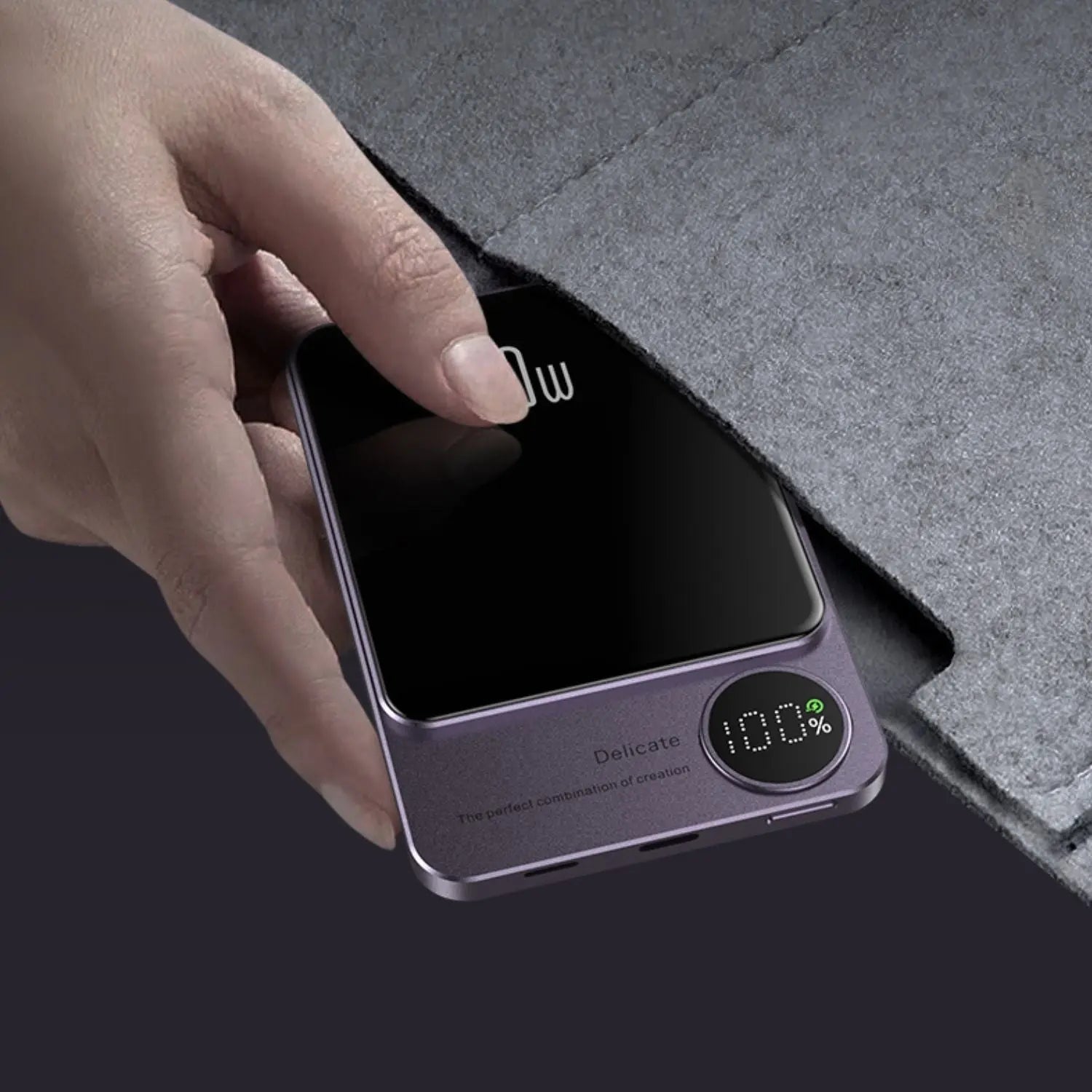 MEELANO Slank Powerbank Trådløs Magnetisk Oplader Hurtig Opladning