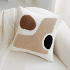 MEELANO Patchwork Pudecover Brun Creme Vintage Stil Kollektion F 45x45cm