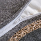 MEELANO Pude Cover Med Landhus Stil I Grå Og Rød Til Juledekoration