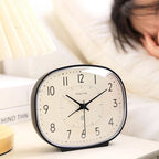 MEELANO Vintage Bordur Med Stille Bevægelse I Plastkonstruktion Til Soveværelse Kontor - Vækkeur