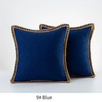 MEELANO Pude Cover Med Landhus Stil I Grå Og Rød Til Juledekoration Blå