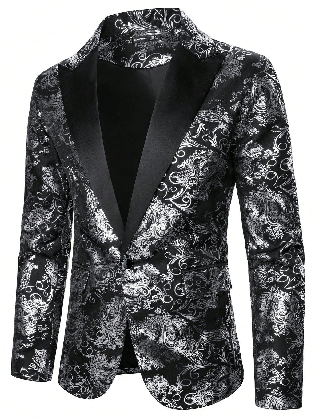 MEELANO Herre Festlig Paisley Blazer Til Festlige Begivenheder