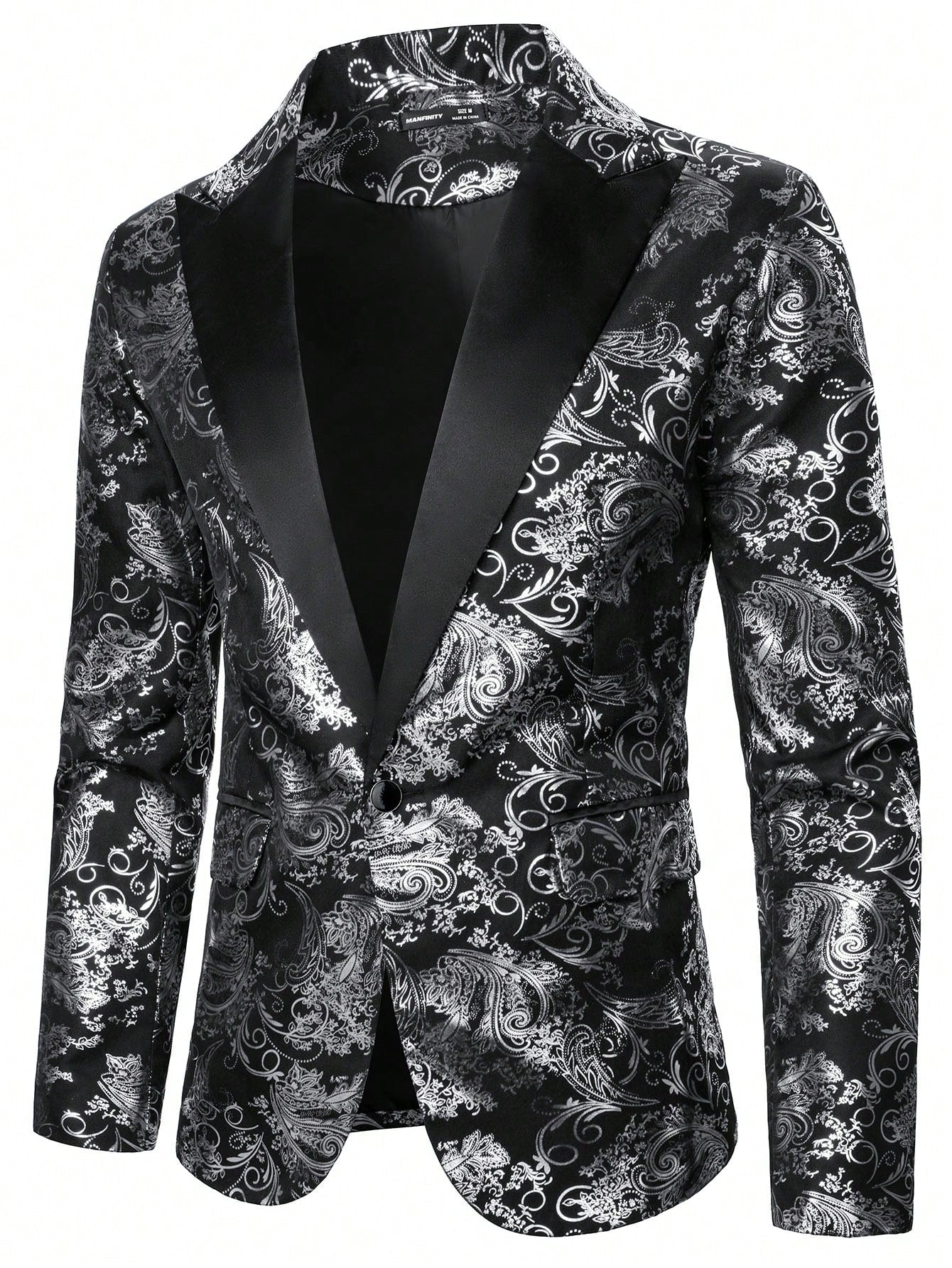 MEELANO Herre Festlig Paisley Blazer Til Festlige Begivenheder