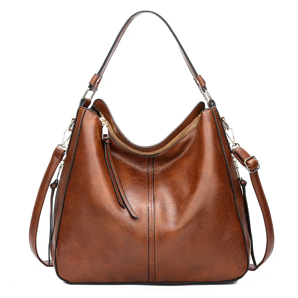 MEELANO Hobo Taske – Elegant Vintage Taske Stor og Rummelig til Daglig Brug Brun
