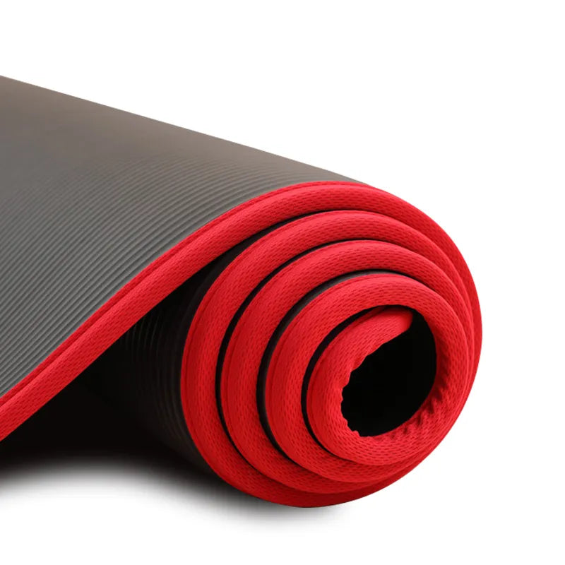 MEELANO Ekstra Tyk Skridsikker Yogamåtte Sort