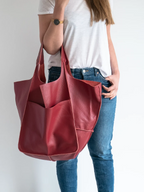 MEELANO Retro Strandtaske – Håndlavet Stor og Rummelig Taske i Klassisk Unikt Design