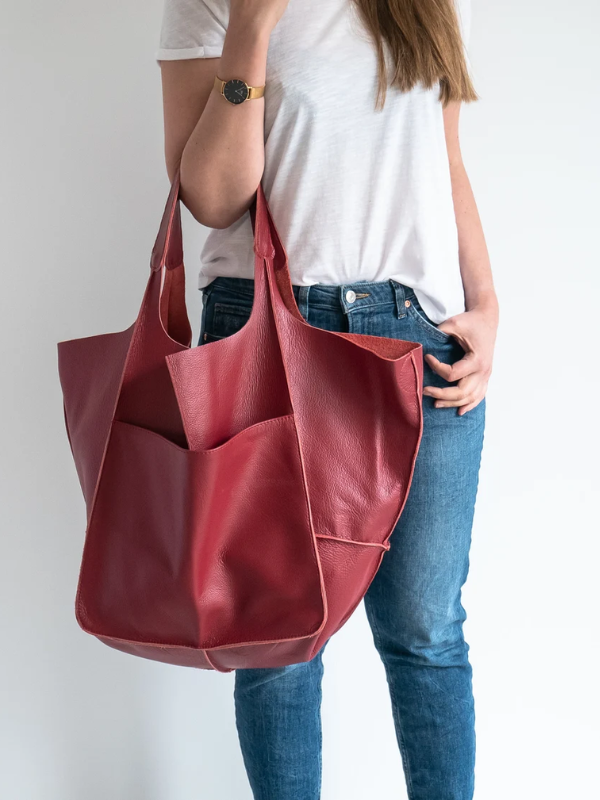MEELANO Retro Strandtaske – Håndlavet Stor og Rummelig Taske i Klassisk Unikt Design