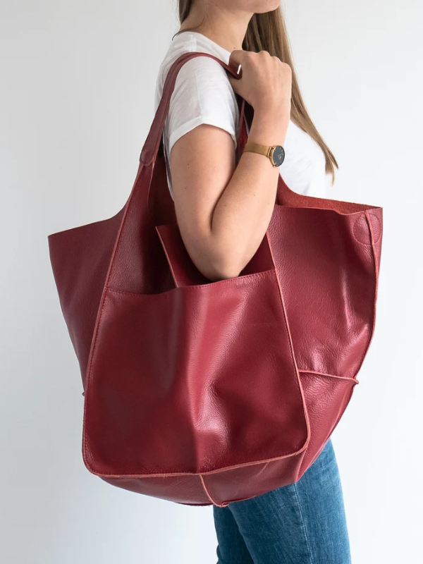 MEELANO Retro Strandtaske – Håndlavet Stor og Rummelig Taske i Klassisk Unikt Design