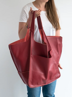 MEELANO Retro Strandtaske – Håndlavet Stor og Rummelig Taske i Klassisk Unikt Design