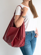MEELANO Retro Strandtaske – Håndlavet Stor og Rummelig Taske i Klassisk Unikt Design