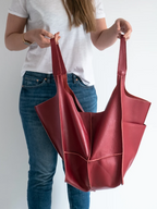 MEELANO Retro Strandtaske – Håndlavet Stor og Rummelig Taske i Klassisk Unikt Design