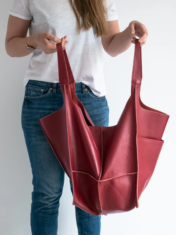 MEELANO Retro Strandtaske – Håndlavet Stor og Rummelig Taske i Klassisk Unikt Design