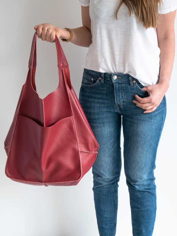 MEELANO Retro Strandtaske – Håndlavet Stor og Rummelig Taske i Klassisk Unikt Design