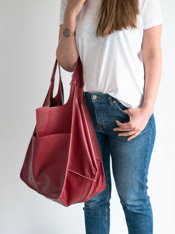 MEELANO Retro Strandtaske – Håndlavet Stor og Rummelig Taske i Klassisk Unikt Design