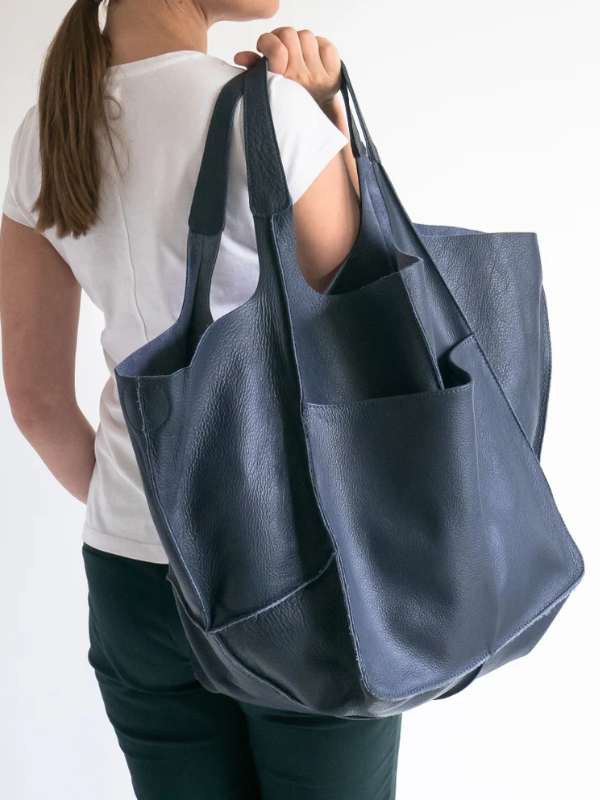 MEELANO Retro Strandtaske – Håndlavet Stor og Rummelig Taske i Klassisk Unikt Design