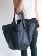 MEELANO Retro Strandtaske – Håndlavet Stor og Rummelig Taske i Klassisk Unikt Design