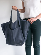 MEELANO Retro Strandtaske – Håndlavet Stor og Rummelig Taske i Klassisk Unikt Design