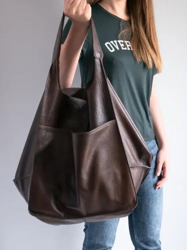 MEELANO Retro Strandtaske – Håndlavet Stor og Rummelig Taske i Klassisk Unikt Design