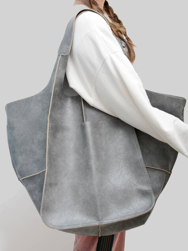 MEELANO Retro Strandtaske – Håndlavet Stor og Rummelig Taske i Klassisk Unikt Design