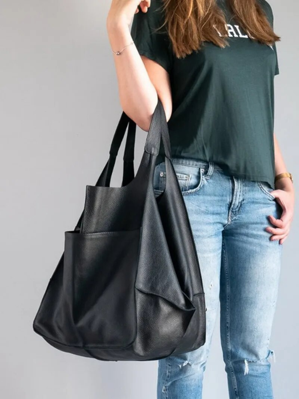 MEELANO Retro Strandtaske – Håndlavet Stor og Rummelig Taske i Klassisk Unikt Design
