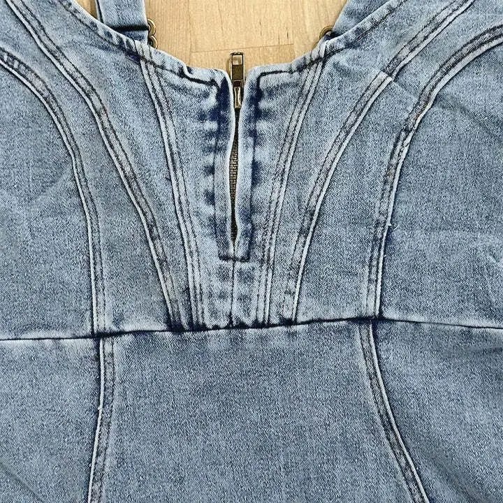 MEELANO Beya | Denimkjole til damer – Flexi-Denim, Skulpturel Pasform & Maksimal Bevægelsesfrihed