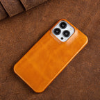 Niki | Oil Wax Genuine Leather Apple iPhone Case