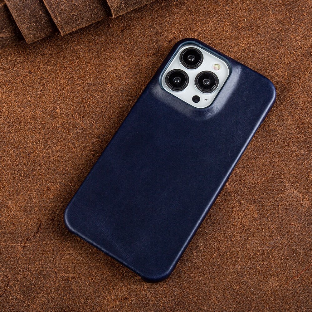Niki | Oil Wax Genuine Leather Apple iPhone Case