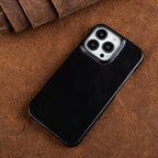Niki | Oil Wax Genuine Leather Apple iPhone Case
