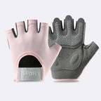 MEELANO Sports- og Fitnesshandsker – Træningshandsker med Halvfinger til Fitness, Kettlebell & Cykling, Unisex, S–L – GripMax Pink