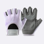 MEELANO Sports- og Fitnesshandsker – Træningshandsker med Halvfinger til Fitness, Kettlebell & Cykling, Unisex, S–L – GripMax Lilla