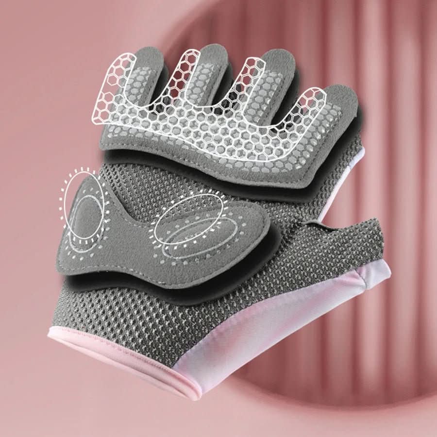 MEELANO Sports- og Fitnesshandsker – Træningshandsker med Halvfinger til Fitness, Kettlebell & Cykling, Unisex, S–L – GripMax