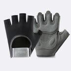 MEELANO Sports- og Fitnesshandsker – Træningshandsker med Halvfinger til Fitness, Kettlebell & Cykling, Unisex, S–L – GripMax Sort