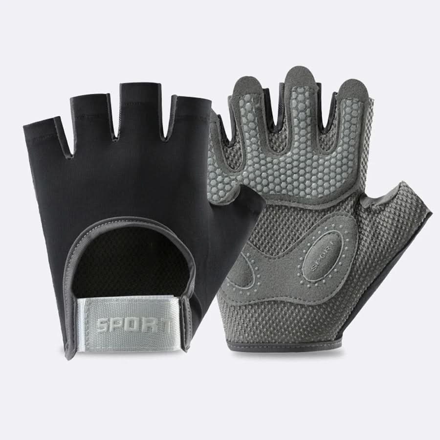 MEELANO Sports- og Fitnesshandsker – Træningshandsker med Halvfinger til Fitness, Kettlebell & Cykling, Unisex, S–L – GripMax Sort