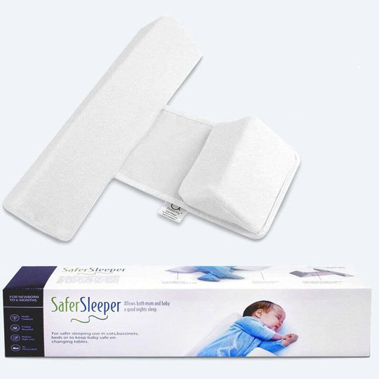 MEELANO Baby Sideliggekile – Trekantet Positioneringskile med Justerbar Bredde – Memoryfoam, Åndbar & Vaskbar – 0-12 Måneder (Under Opsyn)