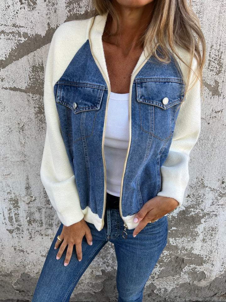 MEELANO Isana | Denimjakke til damer – Moderne Design, Skulpturel Silhuet & Urban Elegance