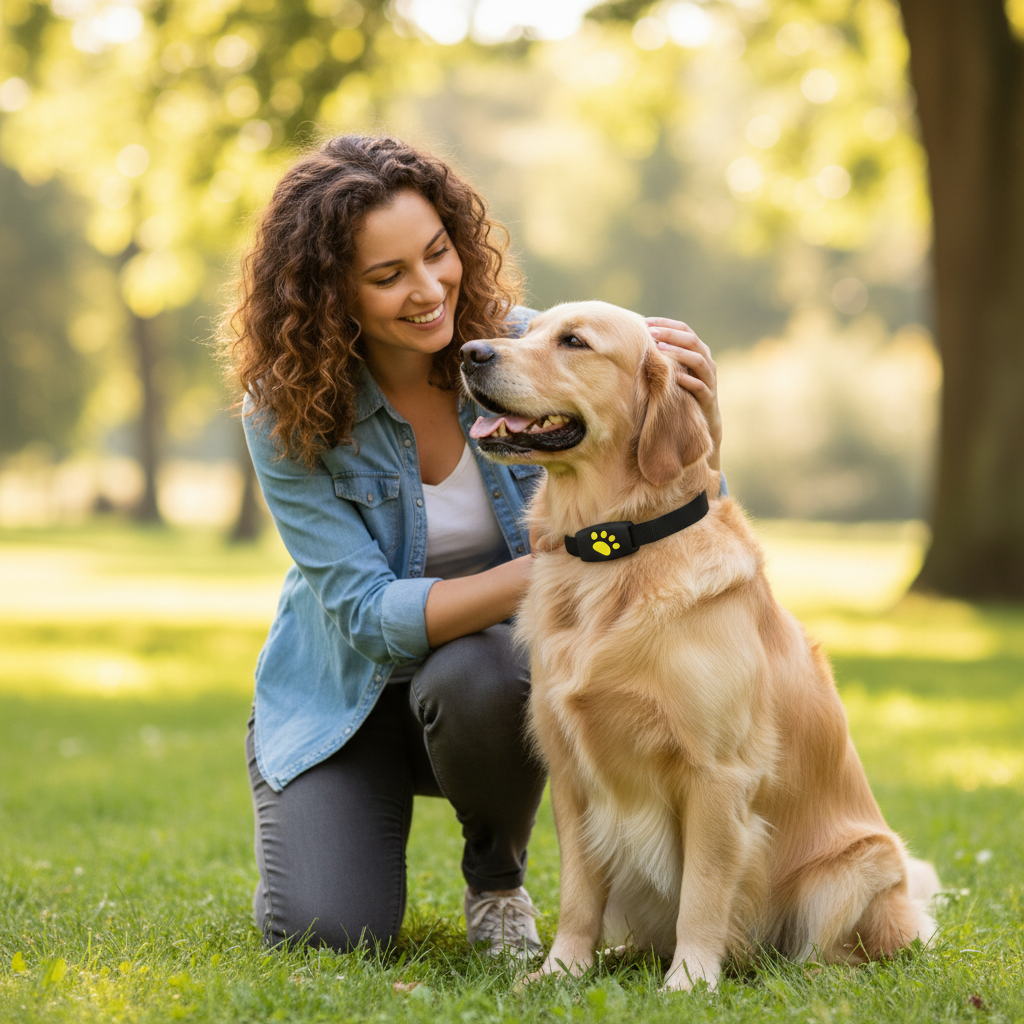MEELANO GPS Tracker Halsbånd Til Hunde Og Katte Real Time Tracking