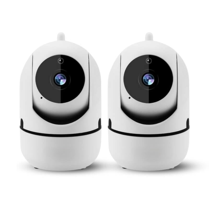 Roterende WiFi-indekamera – Babykamera & Hundekamera med 355° Rotation, Automatisk Tracking, 1080p, Uden Abonnement – HomeView Mini