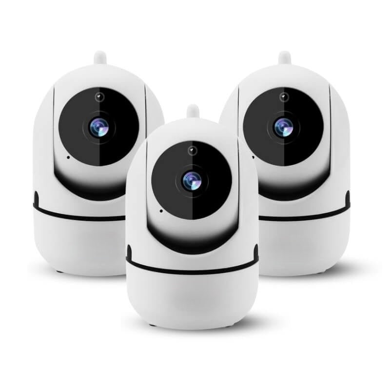 Roterende WiFi-indekamera – Babykamera & Hundekamera med 355° Rotation, Automatisk Tracking, 1080p, Uden Abonnement – HomeView Mini