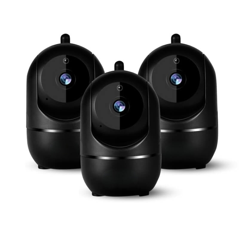 Roterende WiFi-indekamera – Babykamera & Hundekamera med 355° Rotation, Automatisk Tracking, 1080p, Uden Abonnement – HomeView Mini