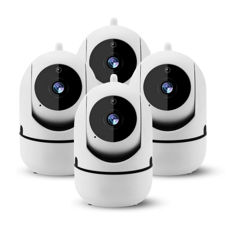 Roterende WiFi-indekamera – Babykamera & Hundekamera med 355° Rotation, Automatisk Tracking, 1080p, Uden Abonnement – HomeView Mini