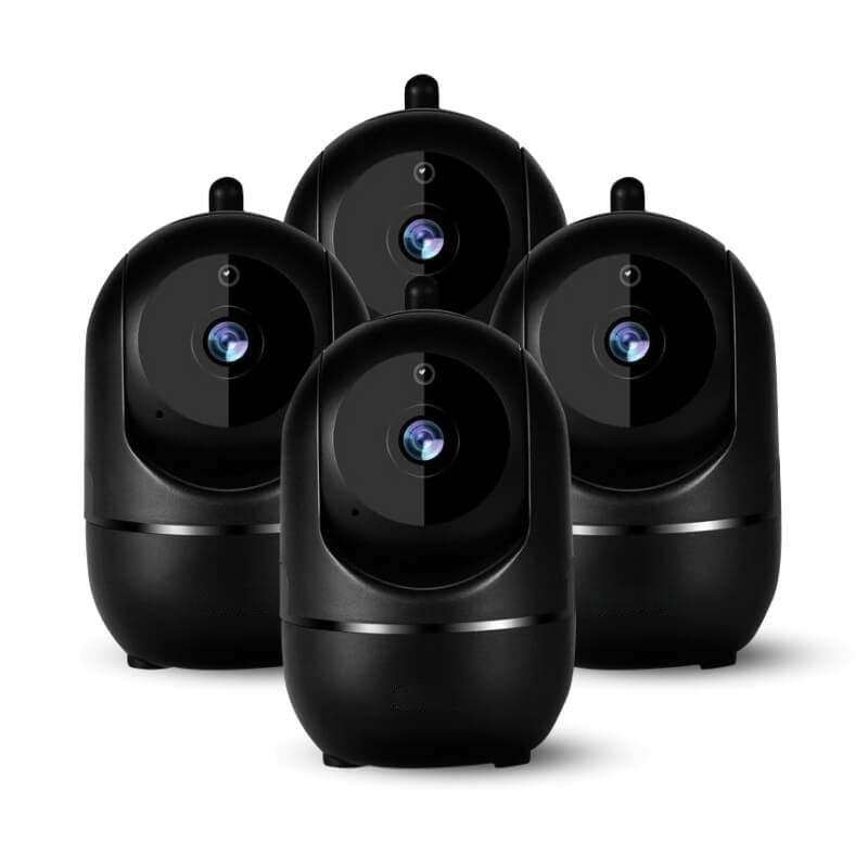 Roterende WiFi-indekamera – Babykamera & Hundekamera med 355° Rotation, Automatisk Tracking, 1080p, Uden Abonnement – HomeView Mini