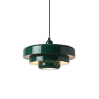 Pendellampe i Metal – Retro Pendel med Dobbelt Skærm i Macaron-farver, E27 3000K, 1 eller 3 Hoveder, 11 Farver